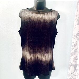 Jaipur Ombré Gold Sparkle Tank Top Size Medium